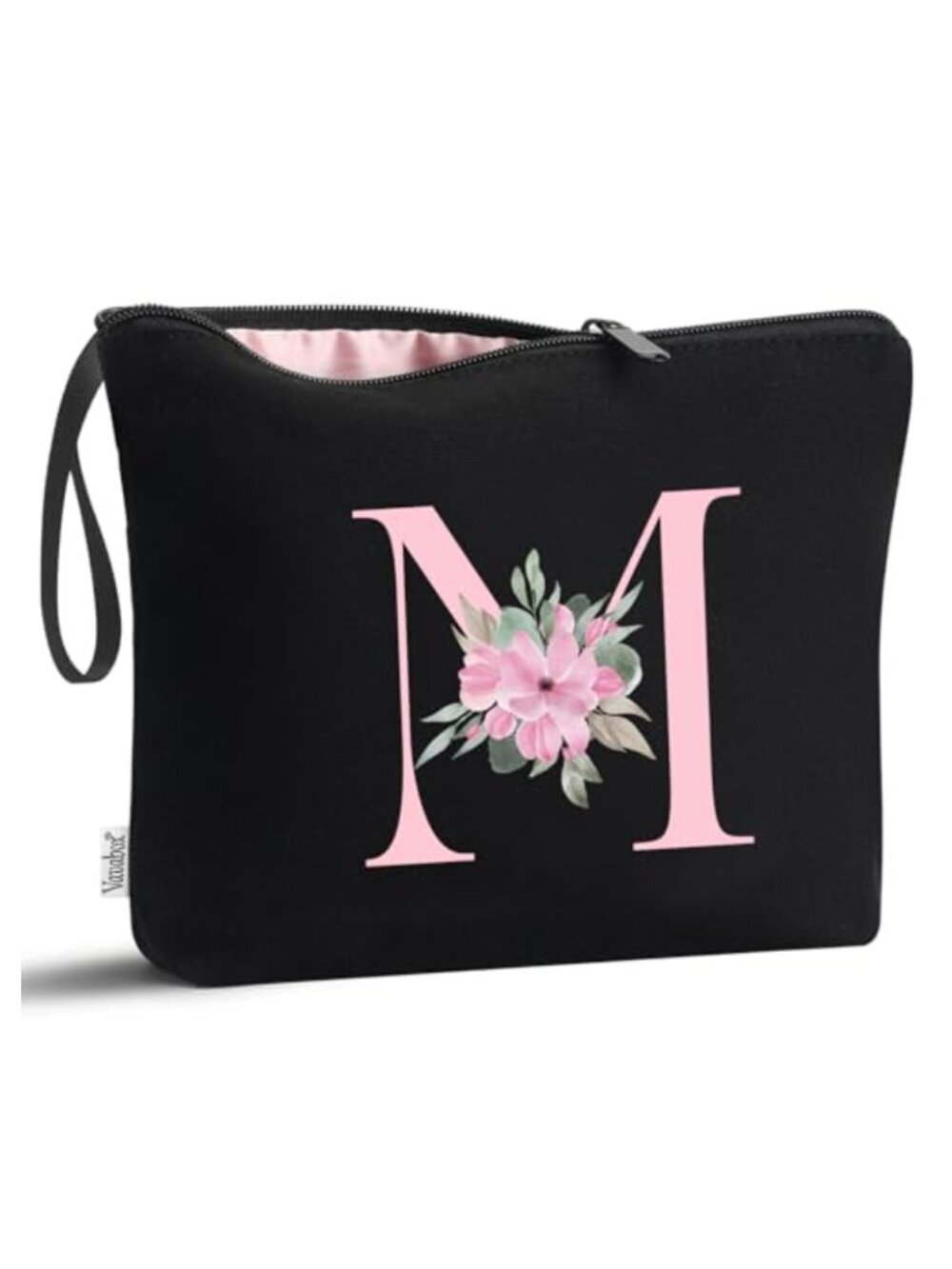 Personalized A-Z Cotton Canvas Makeup Bag Bride Bridesmaid Gift